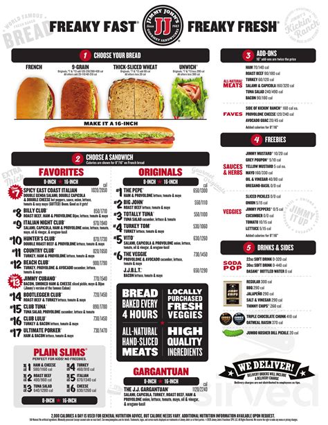 jimmy john's menu